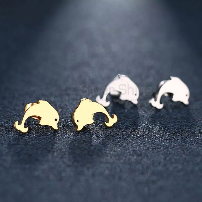 Fish Earring, Animal Minimalist Earring In 925 Sterling Silver AME67_1