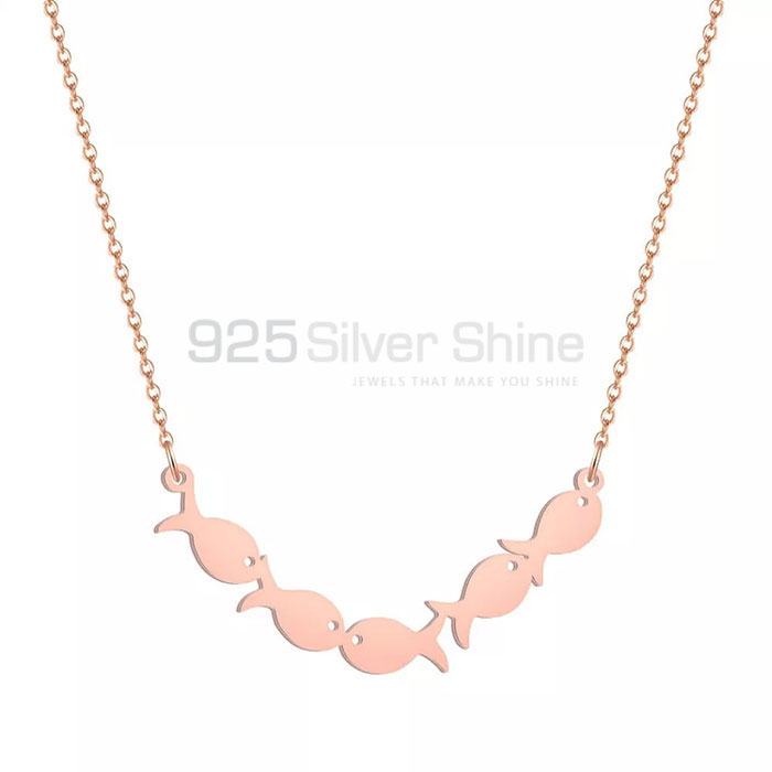 Fish Necklace, Animal Minimalist Necklace In 925 Sterling Silver AMN134_1