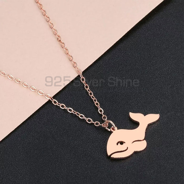 Fish Silver Necklace, Animal Minimalist Necklace In 925 Sterling Silver AMN151_0