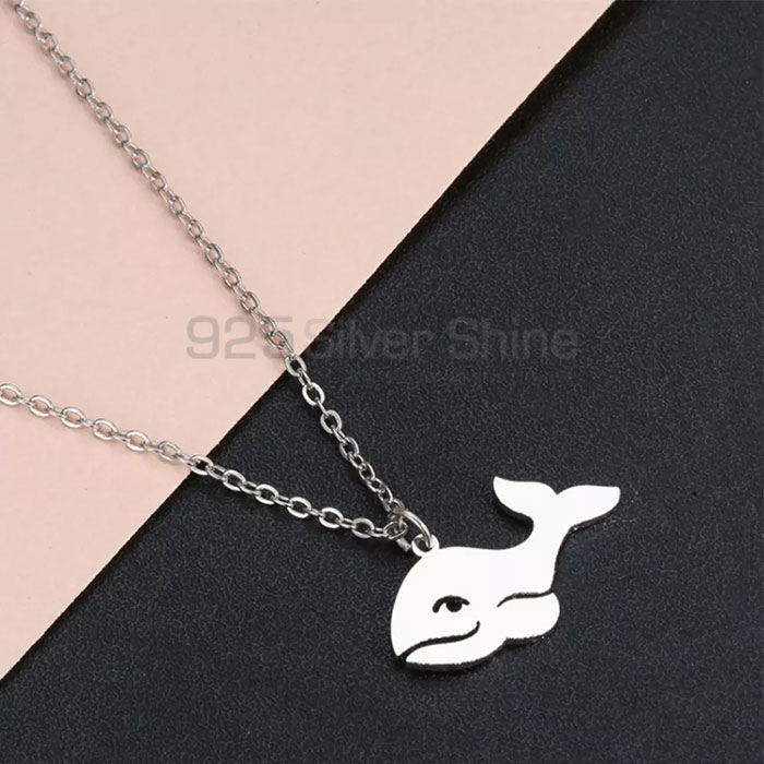 Fish Silver Necklace, Animal Minimalist Necklace In 925 Sterling Silver AMN151_2