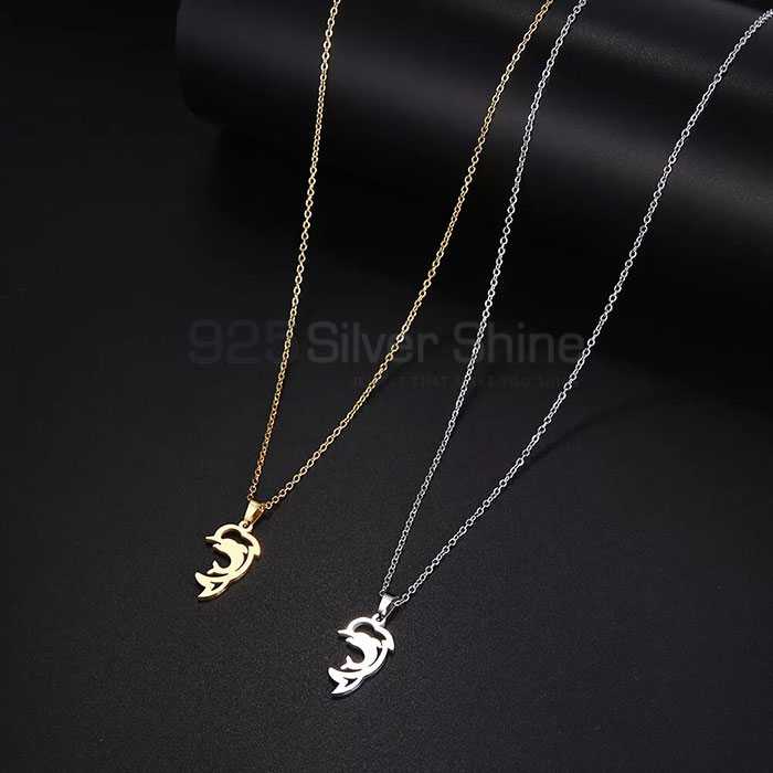 Fish Necklace, Animal Minimalist Necklace In 925 Sterling Silver AMN161_1