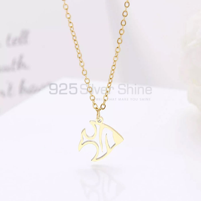 Fish Necklace, Animal Minimalist Handmade Necklace In 925 Sterling Silver AMN129_0