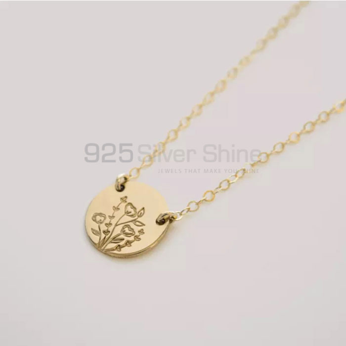 Flower Minimalist Handmade Necklace In Sterling Silver FWMN223_0