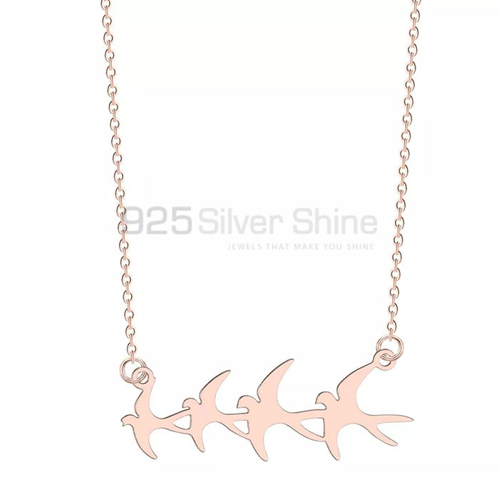 Flying Bird Necklace, Animal Minimalist Necklace In 925 Sterling Silver AMN180_0