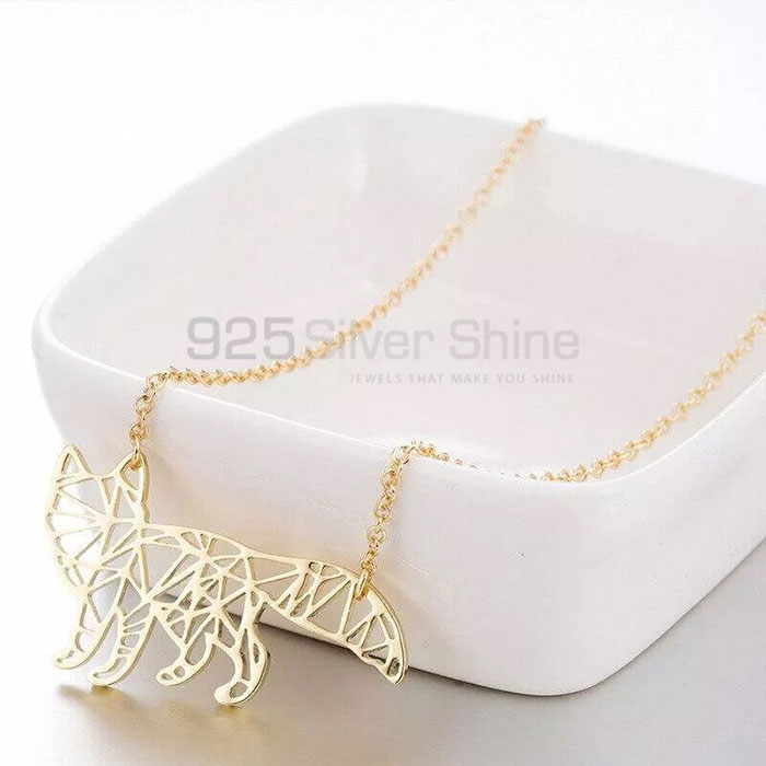 Fox Necklace, Stunning Animal Minimalist Necklace In 925 Sterling Silver AMN184_0