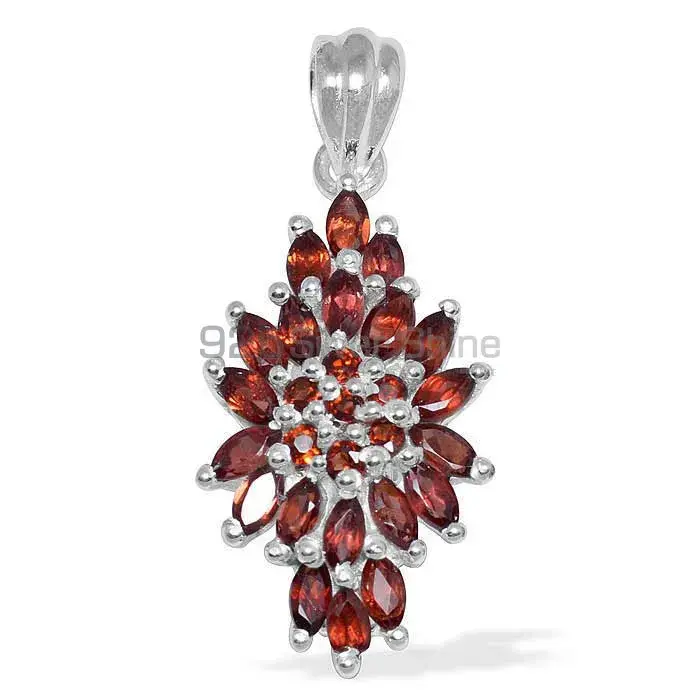 Garnet Gemstone Pendants In 925 Solid Silver Jewelry 925SP1494_0