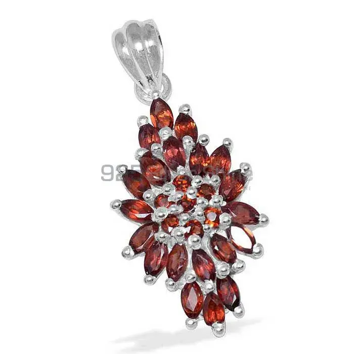 Garnet Gemstone Pendants In 925 Solid Silver Jewelry 925SP1494_1