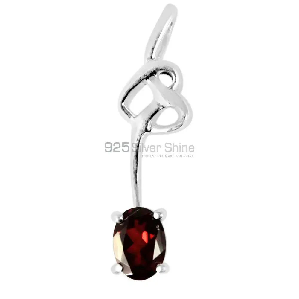 Garnet Gemstone Pendants In 925 Solid Silver Jewelry 925SP225-4_1