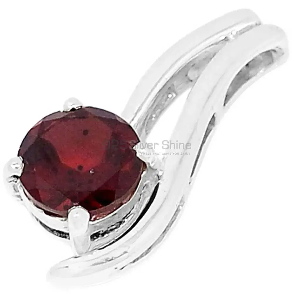 Garnet Gemstone Pendants In 925 Solid Silver Jewelry 925SSP308-1_1