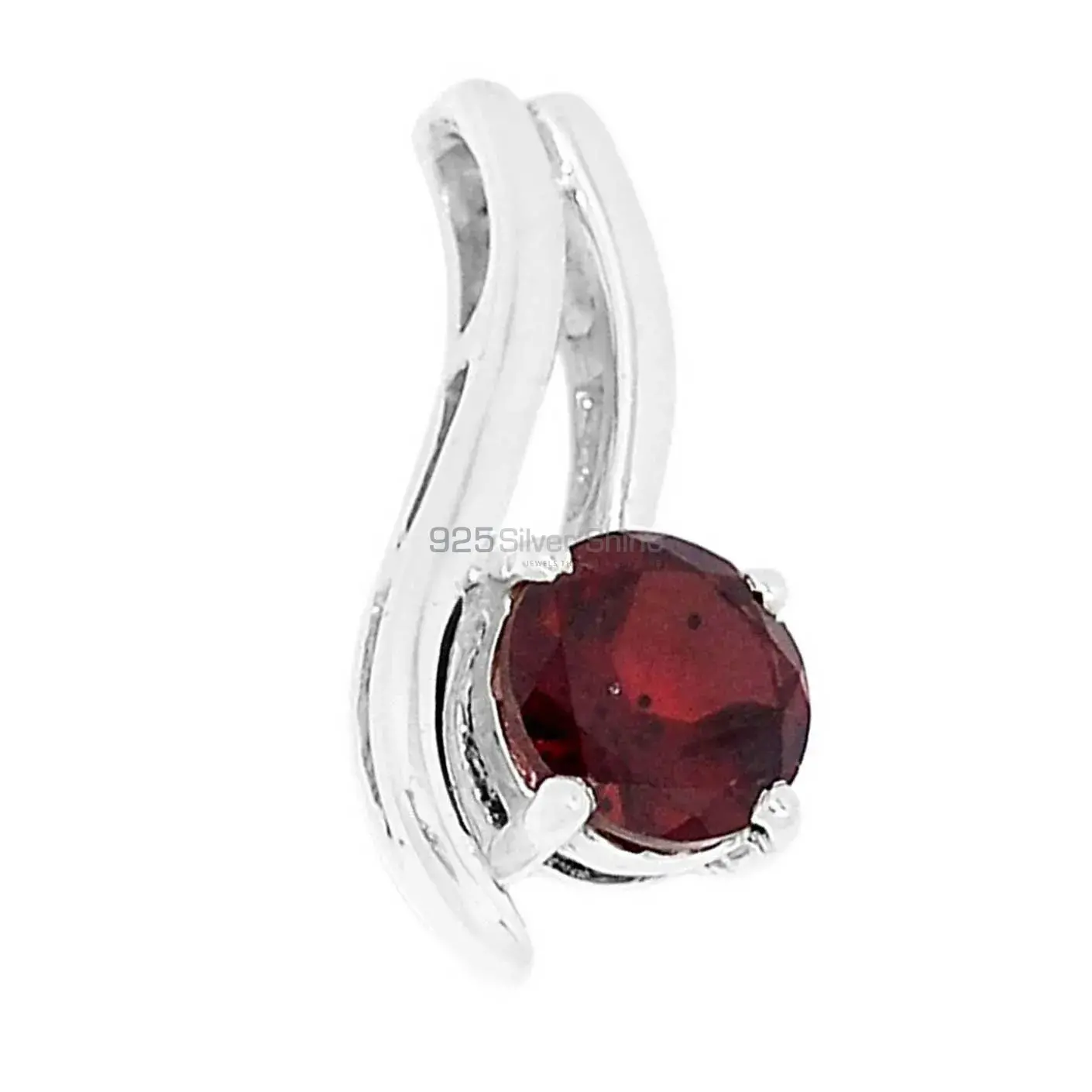 Garnet Gemstone Pendants In 925 Solid Silver Jewelry 925SSP308-1_2