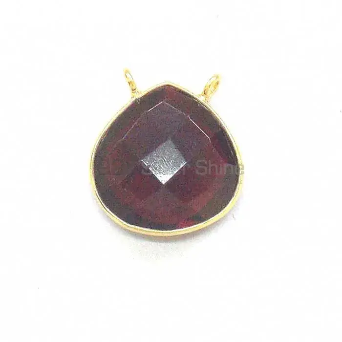 Garnet Quartz Pear Gemstone Double Bail Bezel Sterling Silver Gold Vermeil Gemstone Connector 925GC334_4