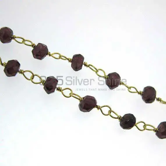 Garnet rosary chain. "Wire Wrapped 1 Feet Roll Chain" 925RC233_2