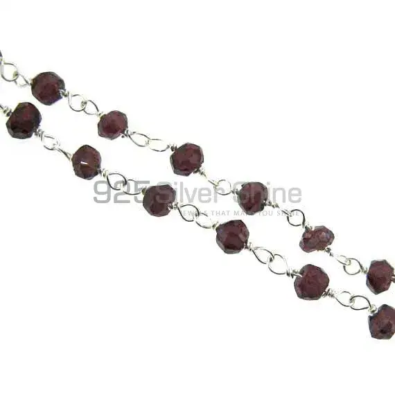 Garnet rosary chain. "Wire Wrapped 1 Feet Roll Chain" 925RC233_5
