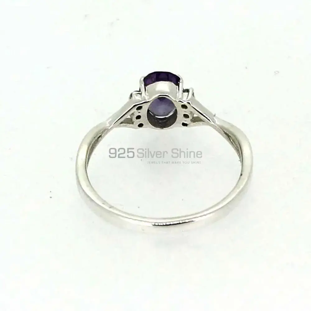 Sterling Silver Amethyst Birthstone Rings 925SR050-5_4