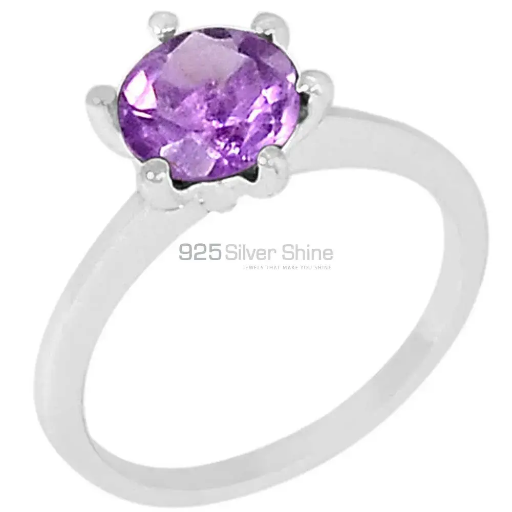 Amethyst Gemstone Sterling Silver Rings 925SR100-4_0