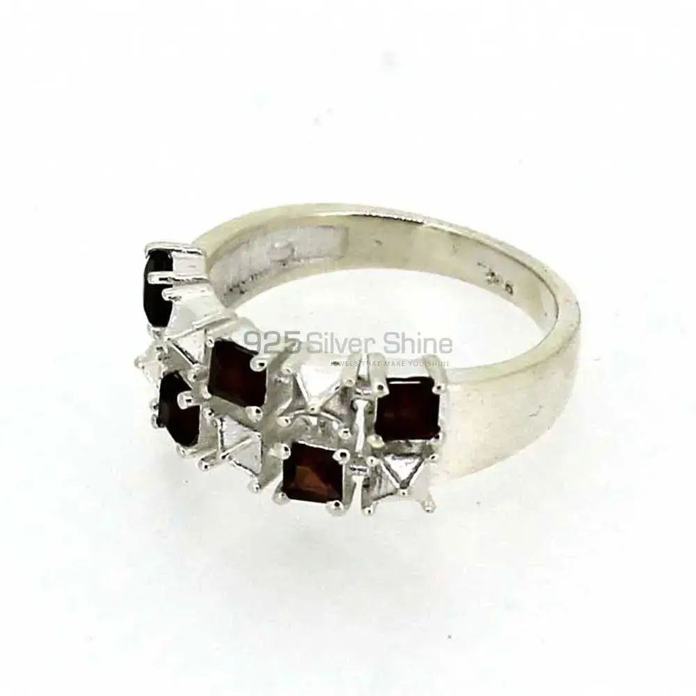 Genuine Garnet Gemstone Handmade Ring In 925 Silver 925SR09_1