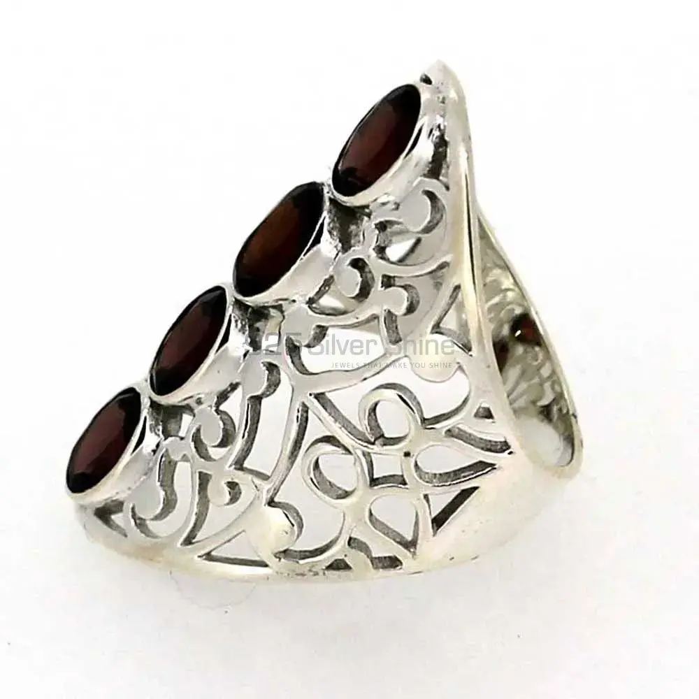 Genuine Garnet Gemstone Handmade Ring In 925 Sterling Silver 925SR020-1_1