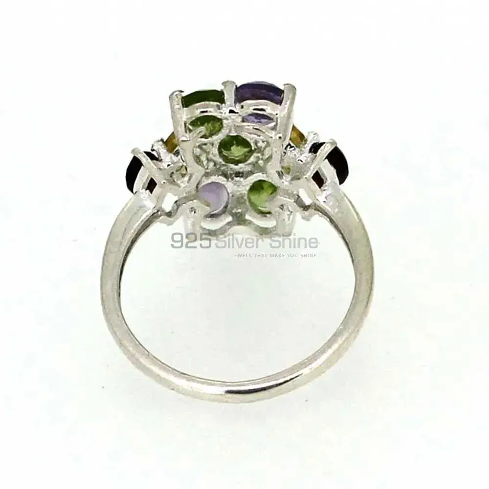 Genuine Multi Stone Semi Precious Gemstone Ring In 925 Silver 925SR014_3
