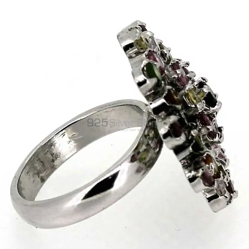 Genuine Multi Tourmaline Gemstone Ring In Sterling Silver 925SR047_2