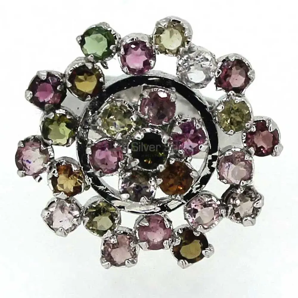 Genuine Multi Tourmaline Gemstone Ring In Sterling Silver 925SR047_3