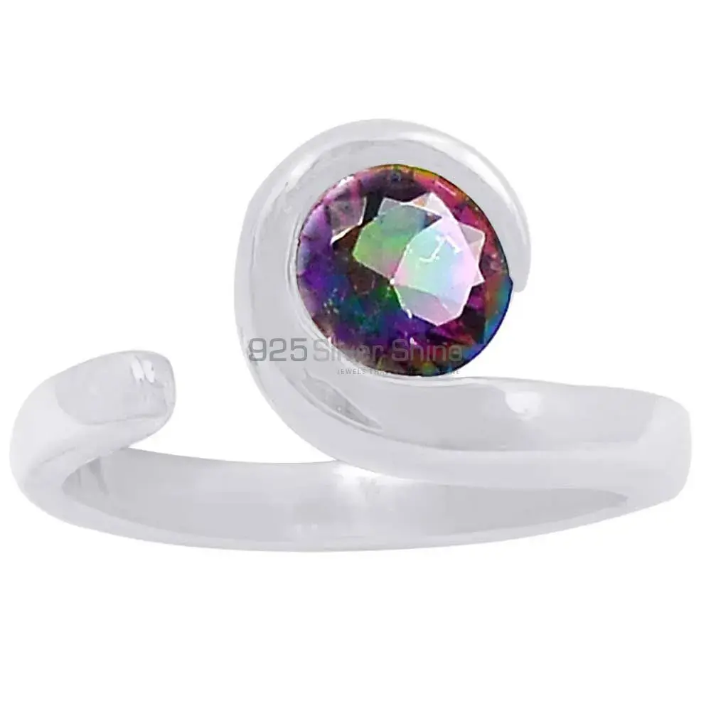 Genuine Mystic Topaz Gemstone Ring In 925 Solid Silver 925SR083-1_0