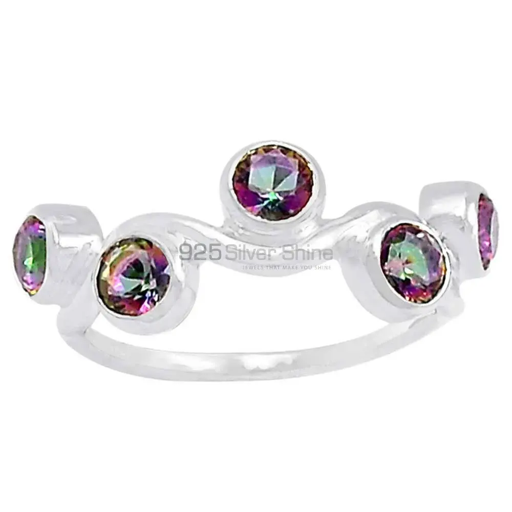 Genuine Mystic Topaz Gemstone Ring In Sterling Silver 925SR070-1_0