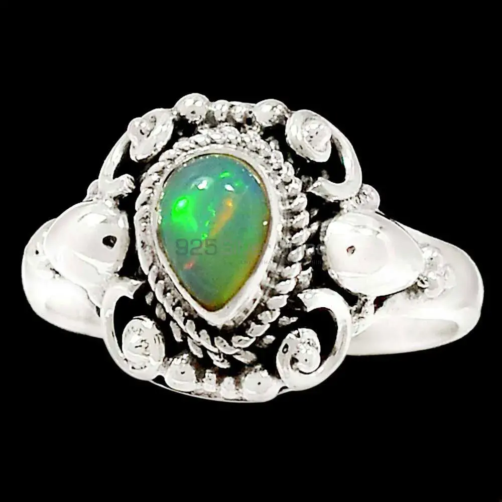Genuine Opal Gemstone Handmade Ring In Sterling Silver Jewelry 925SR2337_1