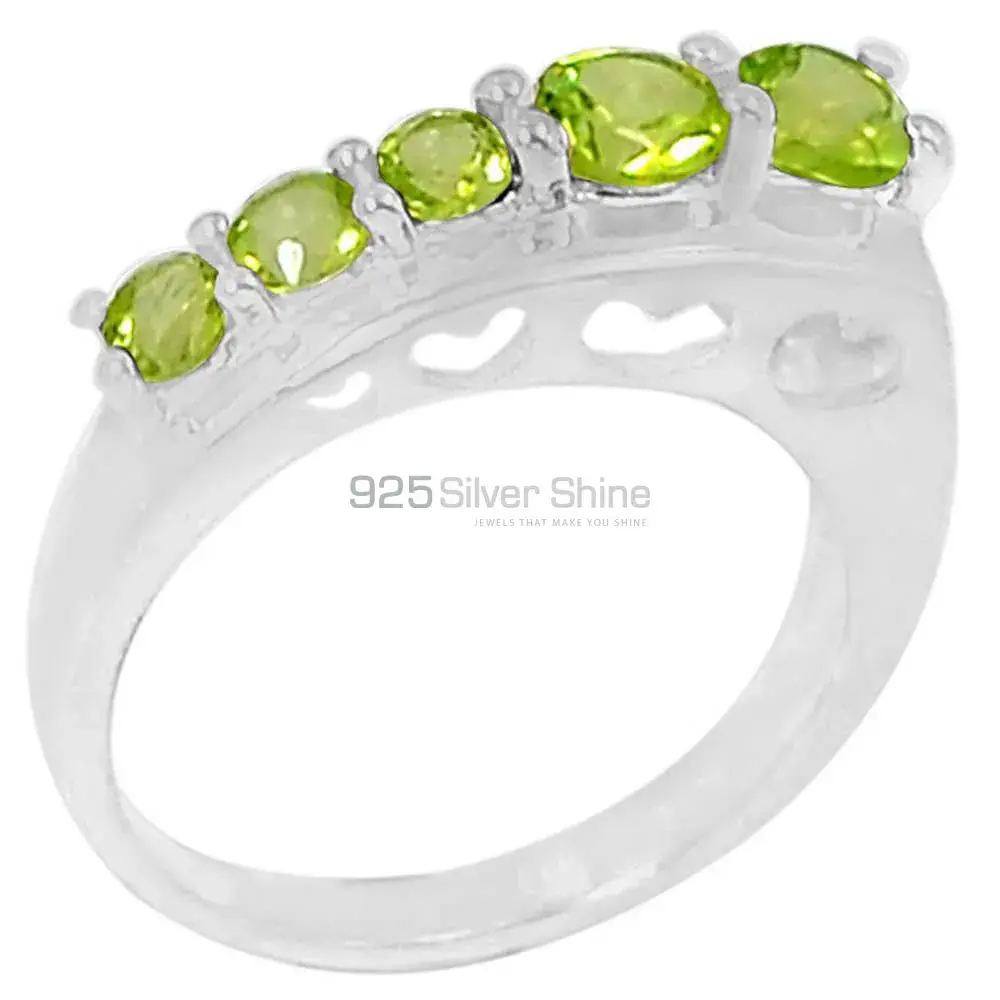 Genuine Peridot Gemstone Ring In 925 Sterling Silver 925SR093-1_0