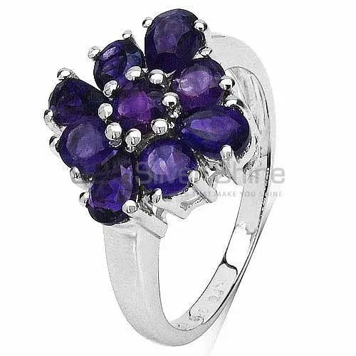 Genuine Amethyst Gemstone Rings In Solid 925 Silver 925SR3203_2