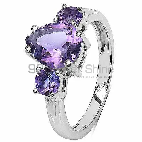 Genuine Amethyst Gemstone Rings In 925 Sterling Silver Jewelry 925SR3060_2