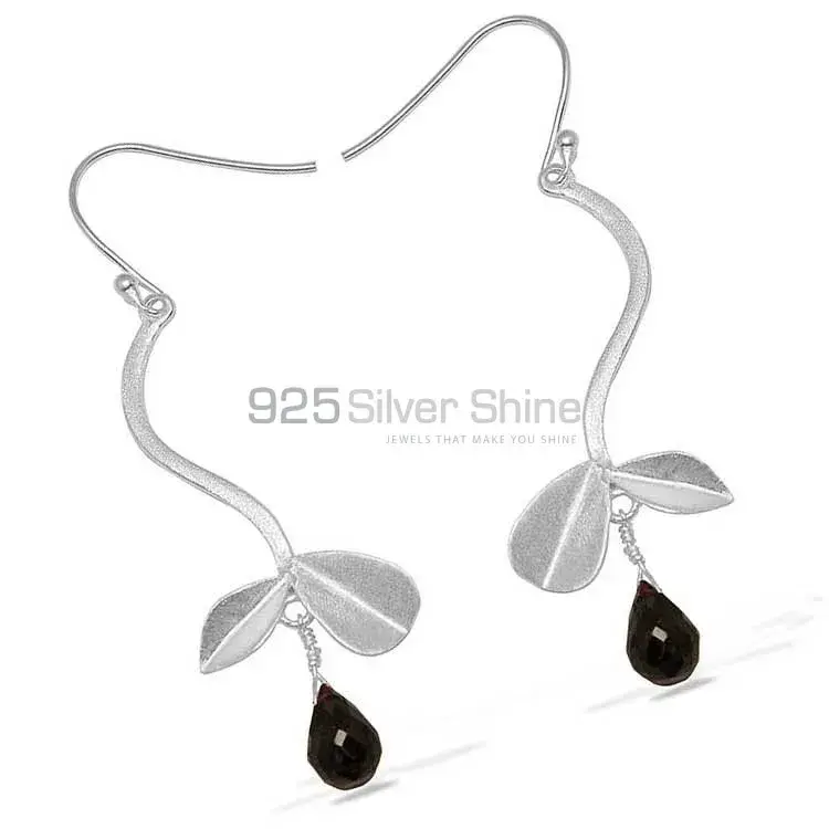 Genuine Black Onyx Gemstone Earrings In 925 Sterling Silver Jewelry 925SE729_1