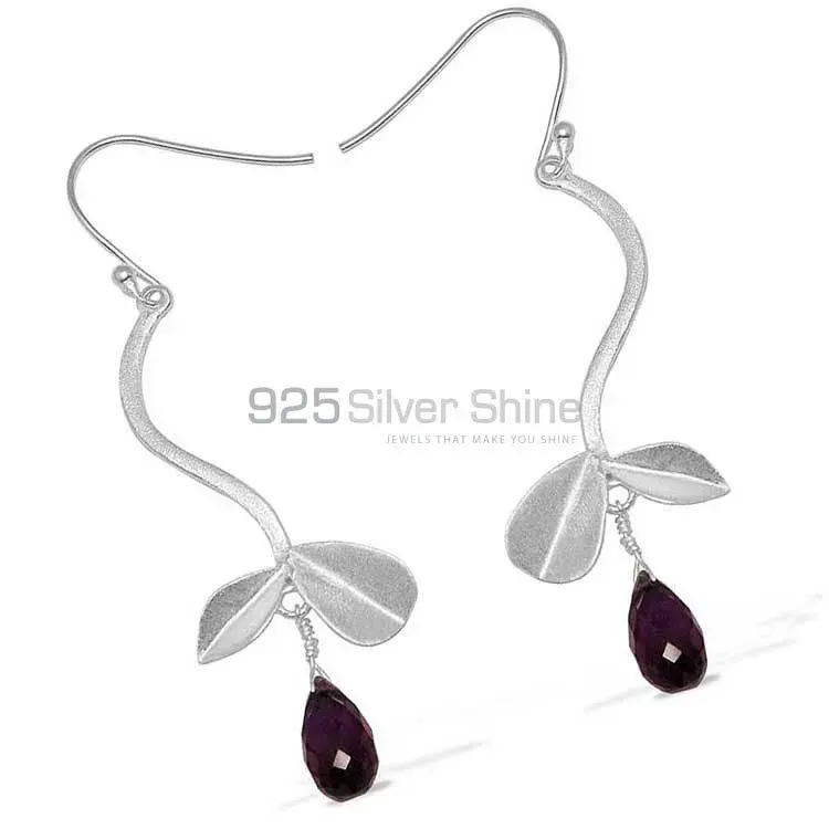 Genuine Black Onyx Gemstone Earrings In 925 Sterling Silver Jewelry 925SE729_2