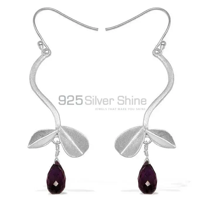 Genuine Black Onyx Gemstone Earrings In 925 Sterling Silver Jewelry 925SE729_3