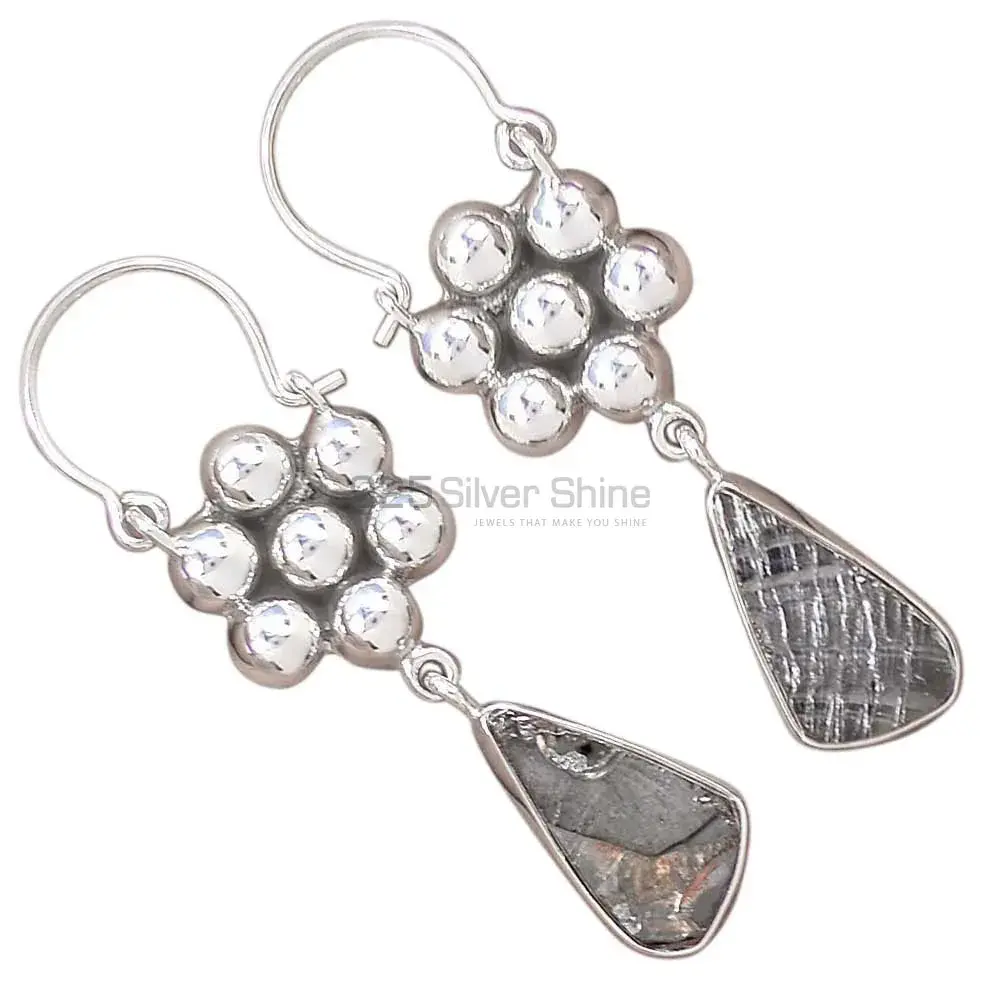 Genuine Black Tourmaline Gemstone Earrings In 925 Sterling Silver Jewelry 925SE3081_2