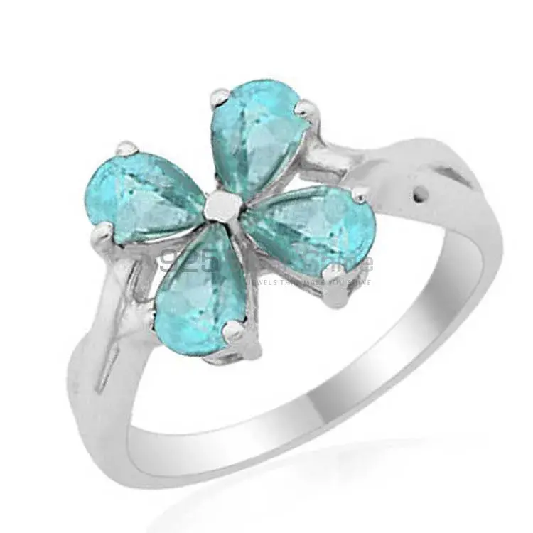 Genuine Blue Topaz Gemstone Rings In 925 Sterling Silver Jewelry 925SR1796_1
