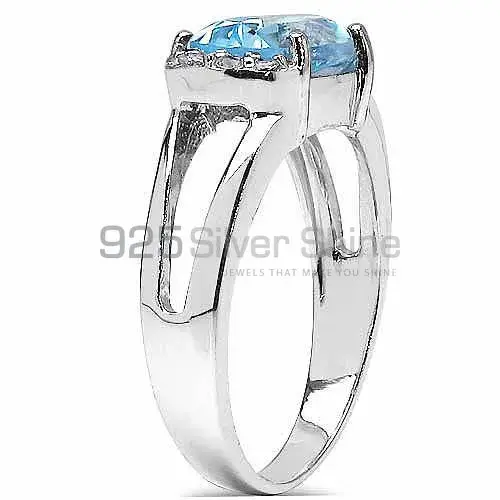 Genuine Blue Topaz Gemstone Rings In 925 Sterling Silver Jewelry 925SR3057_1
