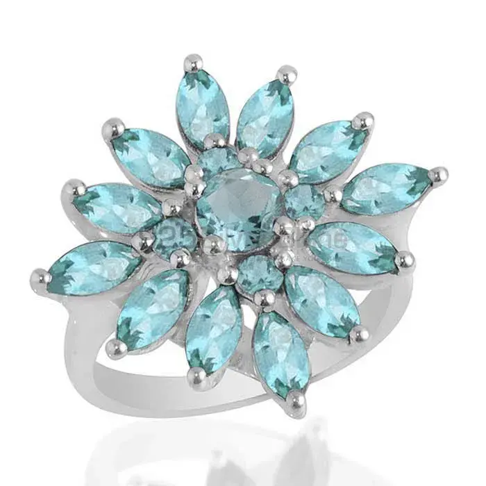 Genuine Blue Topaz Gemstone Rings In 925 Sterling Silver 925SR2070_0