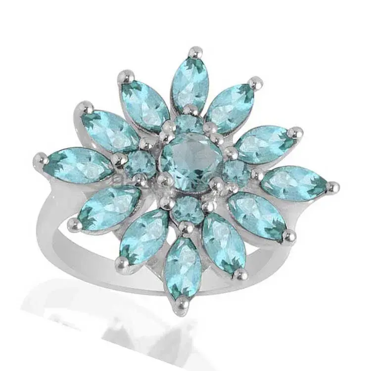 Genuine Blue Topaz Gemstone Rings In 925 Sterling Silver 925SR2070_1