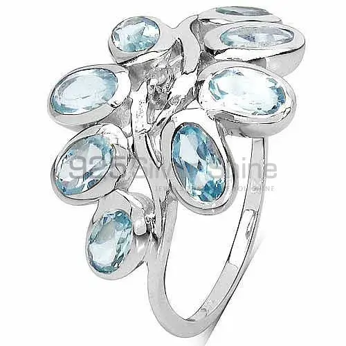 Genuine Blue Topaz Gemstone Rings In 925 Sterling Silver 925SR3185_1
