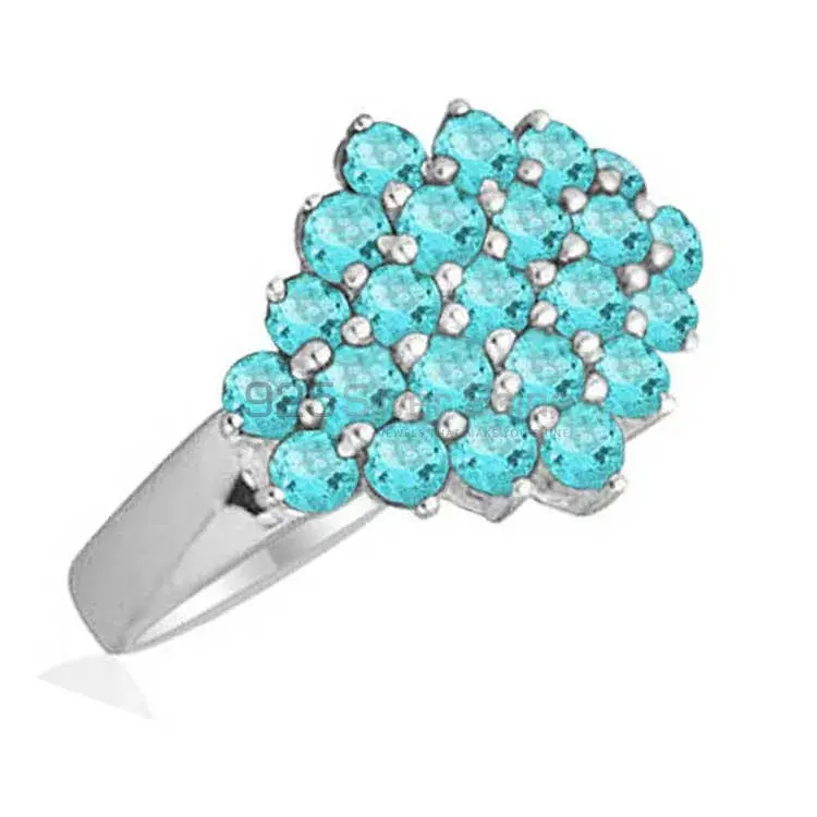 Genuine Blue Topaz Gemstone Rings In Solid 925 Silver 925SR1836_0