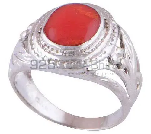 Genuine Carnelian Gemstone Rings In 925 Sterling Silver Jewelry 925SR2902_1