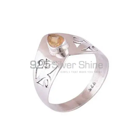 925 Silver Citrine November's second birthstone Rings 925SR3946_1