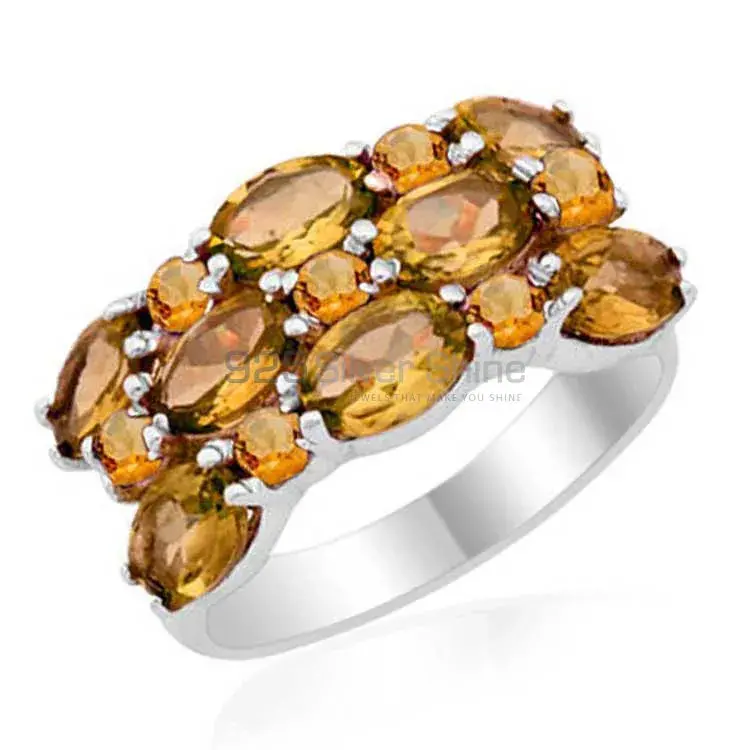Genuine Citrine Gemstone Rings In 925 Sterling Silver Jewelry 925SR1790_0