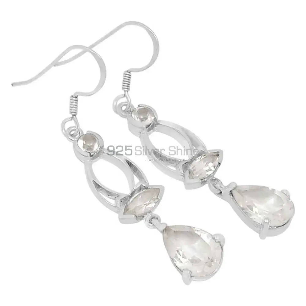 Genuine Crystal Gemstone Earrings In 925 Sterling Silver Jewelry 925SE580_0