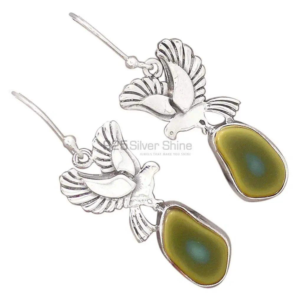 Genuine Druzy Gemstone Earrings In 925 Sterling Silver Jewelry 925SE2679_1