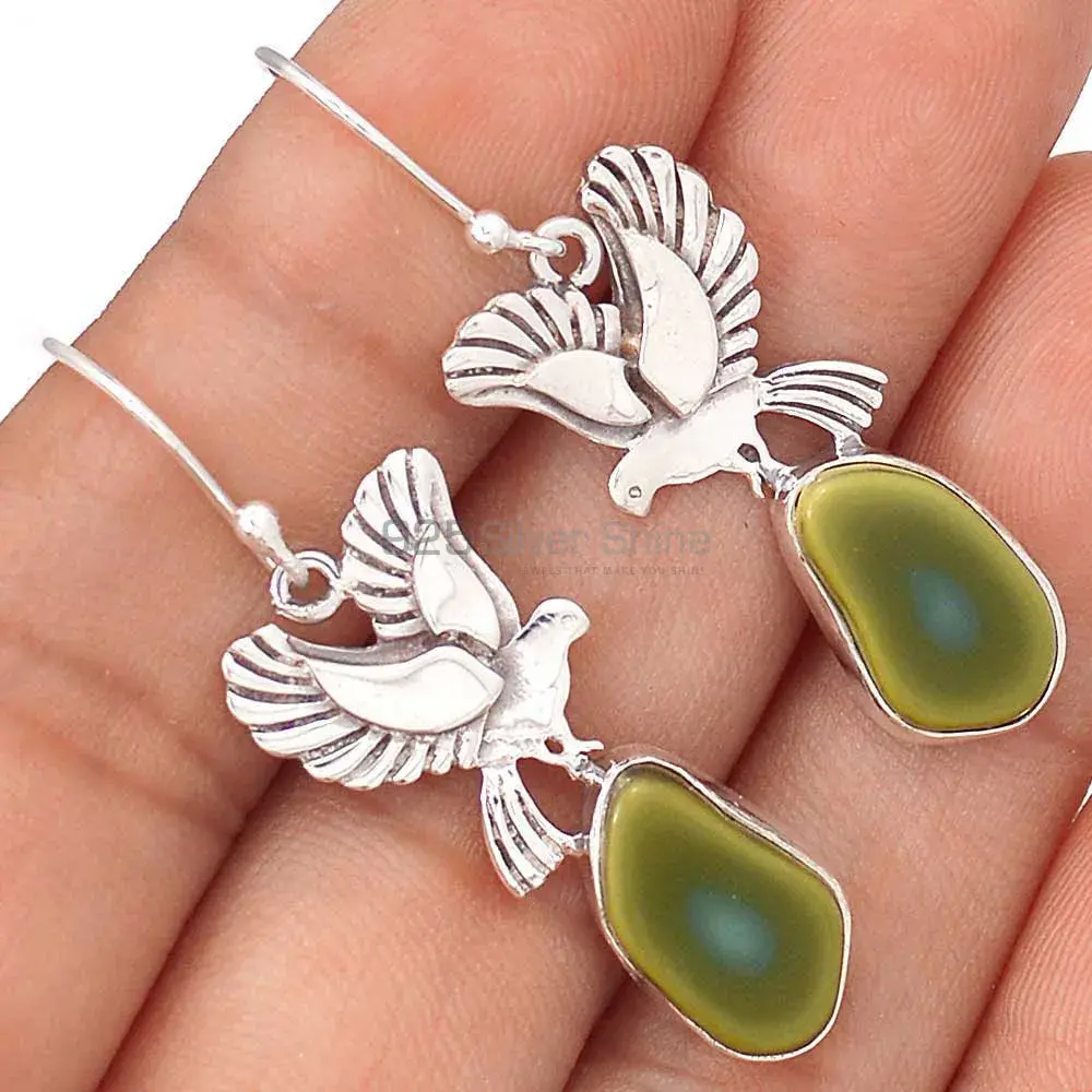 Genuine Druzy Gemstone Earrings In 925 Sterling Silver Jewelry 925SE2679_2