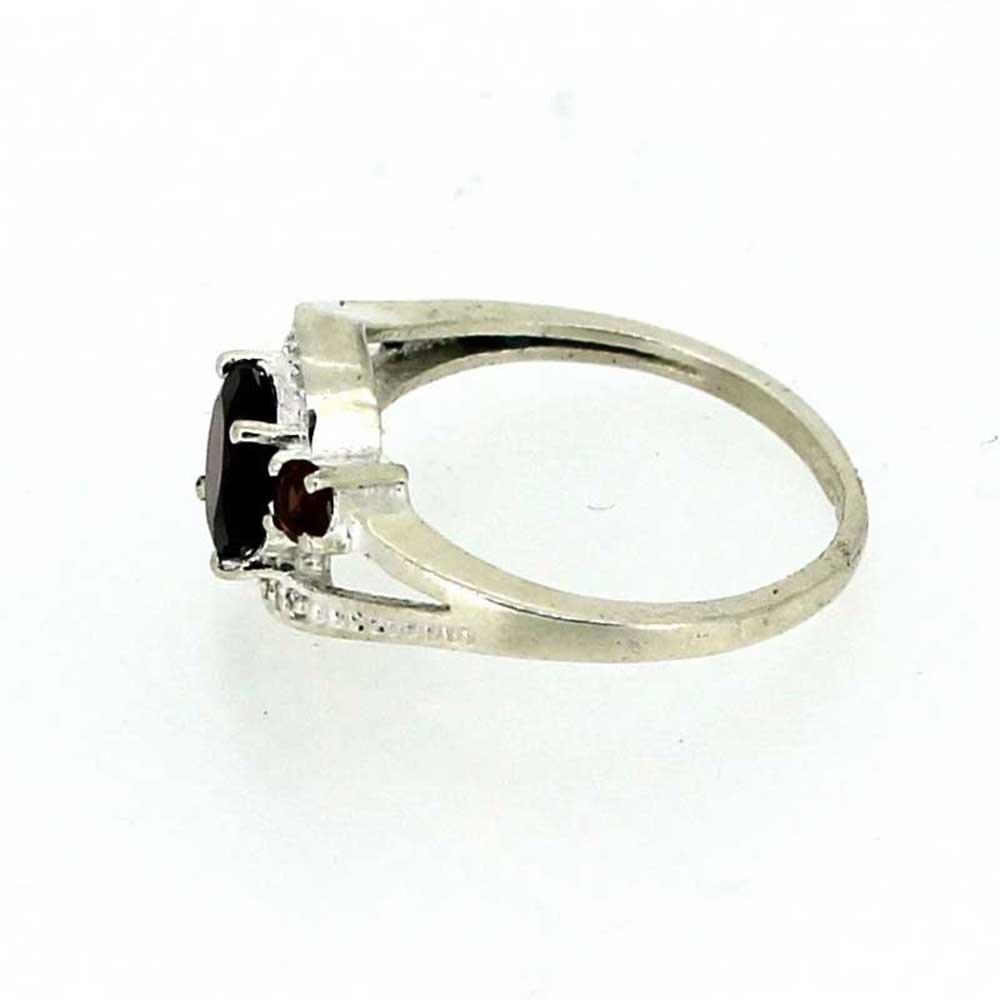 Genuine Garnet Gemstone Ring In 925 Silver 925SR052-3_1