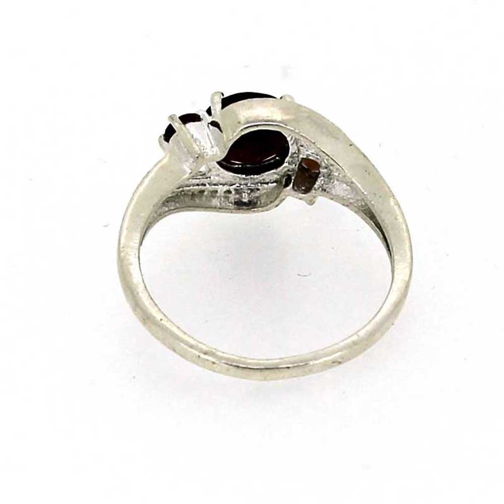 Genuine Garnet Gemstone Ring In 925 Silver 925SR052-3_3