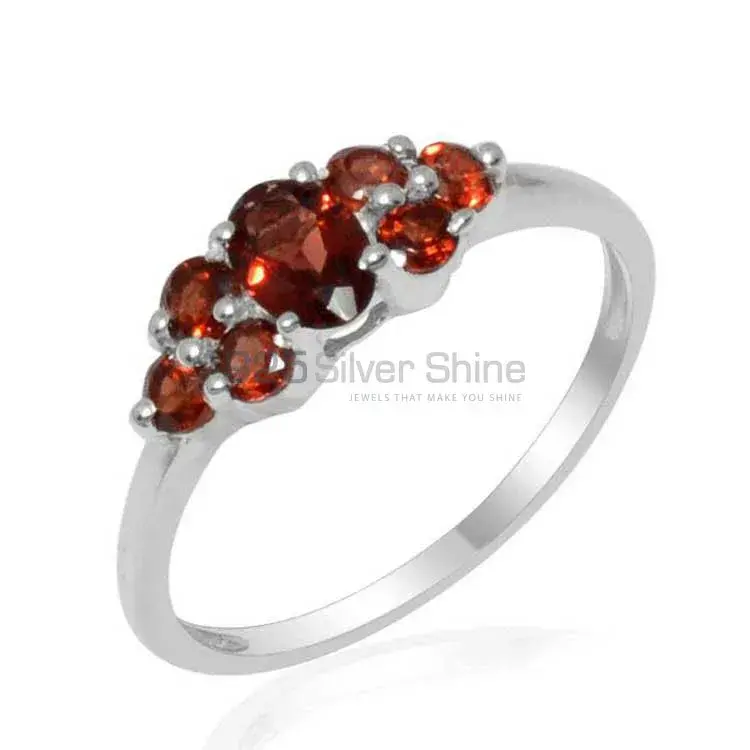 Genuine Garnet Gemstone Rings In Solid 925 Silver 925SR1769_1