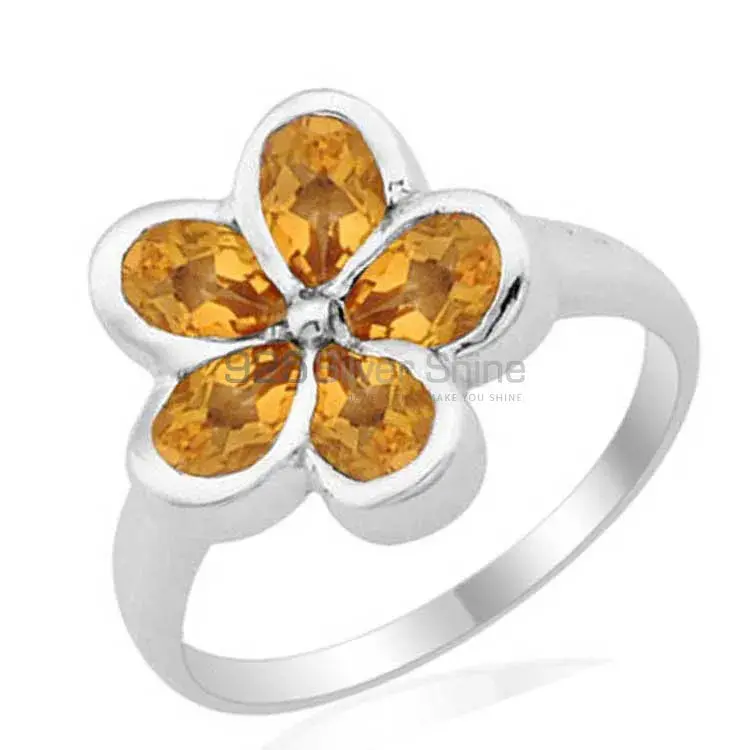 Genuine Citrine Gemstone Rings In 925 Sterling Silver Jewelry 925SR1799_1